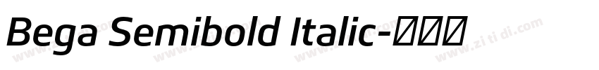 Bega Semibold Italic字体转换